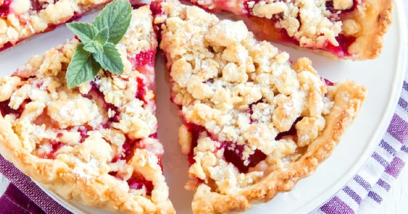 Tarte crumble aux framboises