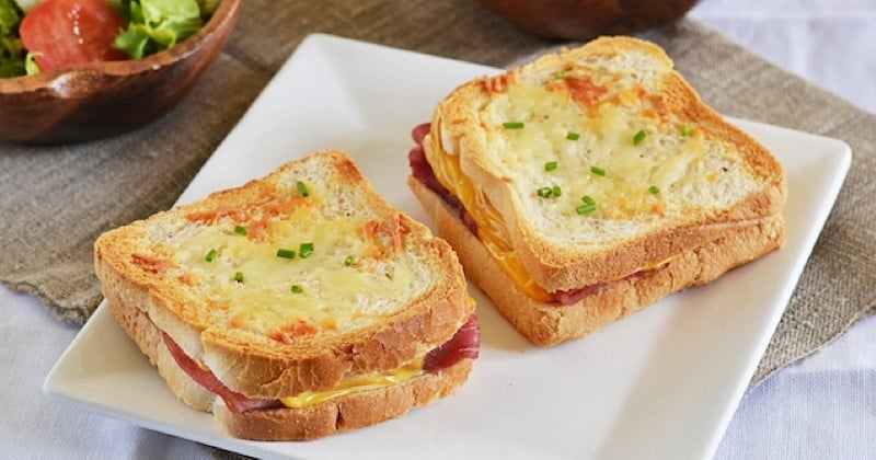 Croque-monsieur au jambon de Parme