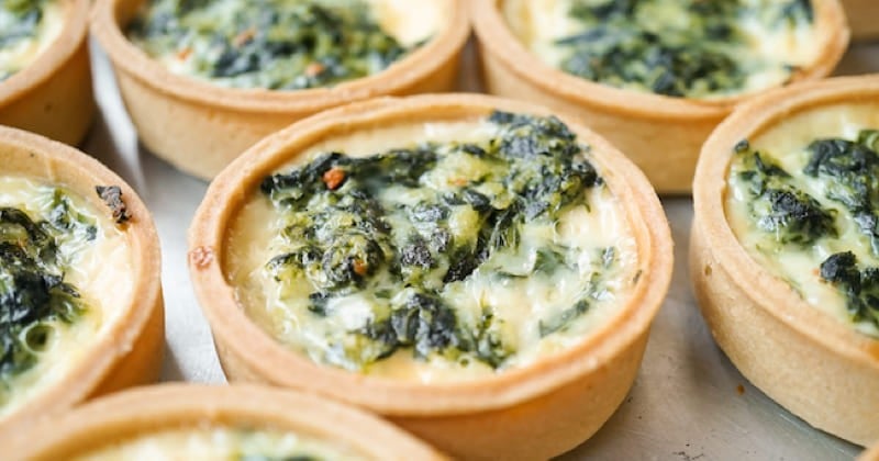 Mini quiches épinards et fromage de chèvre