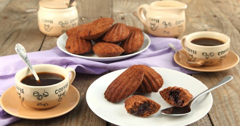 Madeleines au chocolat coeur coulant