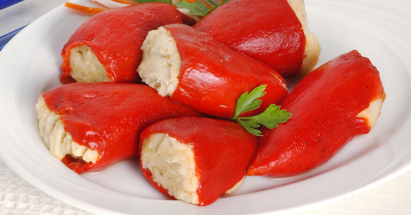 Piquillos farcis à la morue