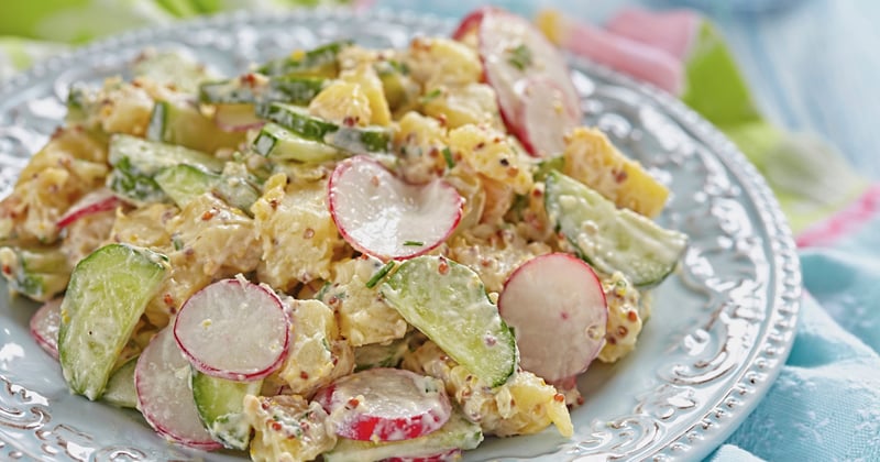 Salade aux pommes de terre et radis