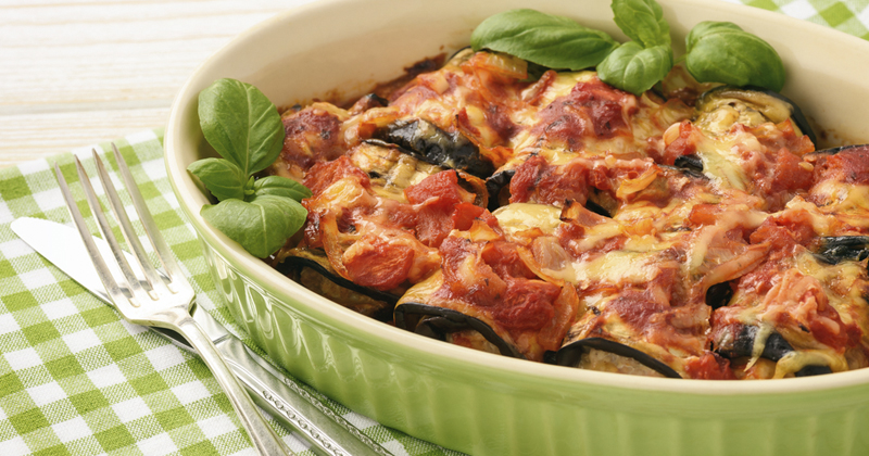 Rouleaux d'aubergines au four