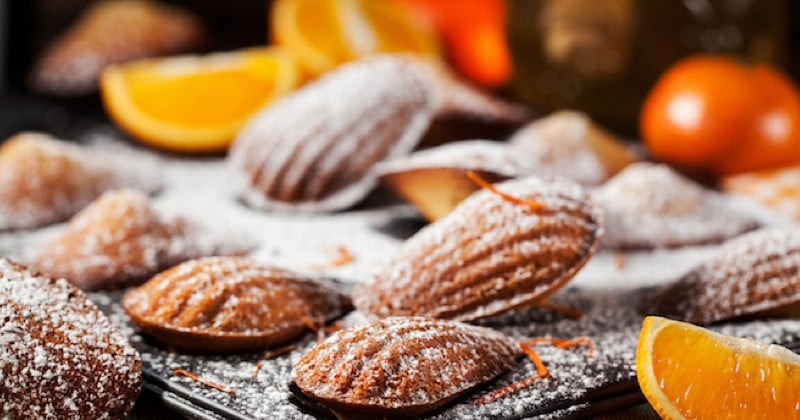 Madeleines à l'orange et au miel