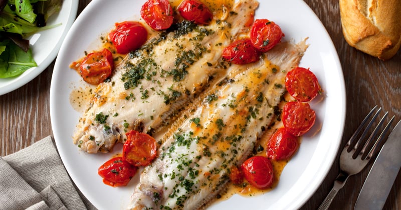 Filets de sole et sauce citron