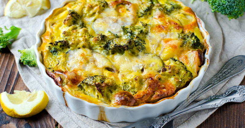 Gratin de poisson aux brocolis