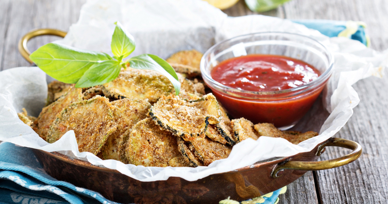 Chips de courgettes au parmesan