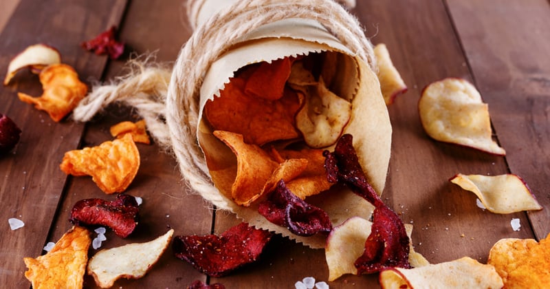 Chips de légumes au four sans huile
