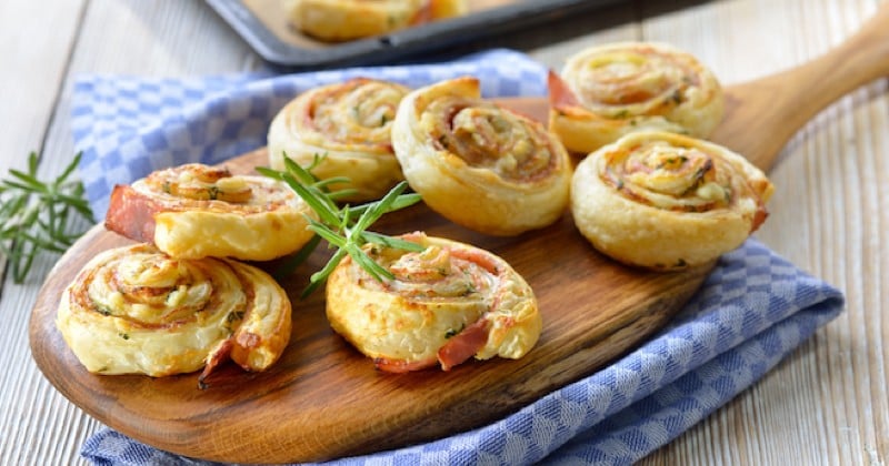 Roulés de jambon, fromage et fines herbes