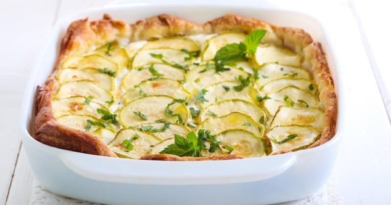 Gratin de courgettes et fromage de chèvre