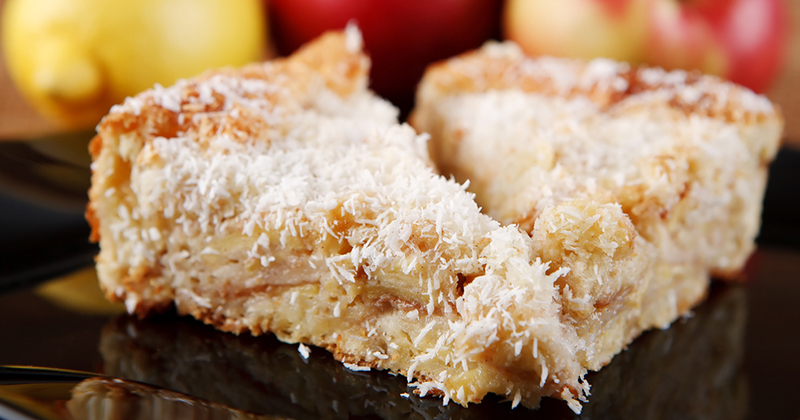 Tarte aux pommes et coco