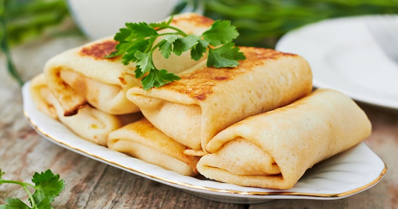 Crêpes au thon et aux pommes de terre