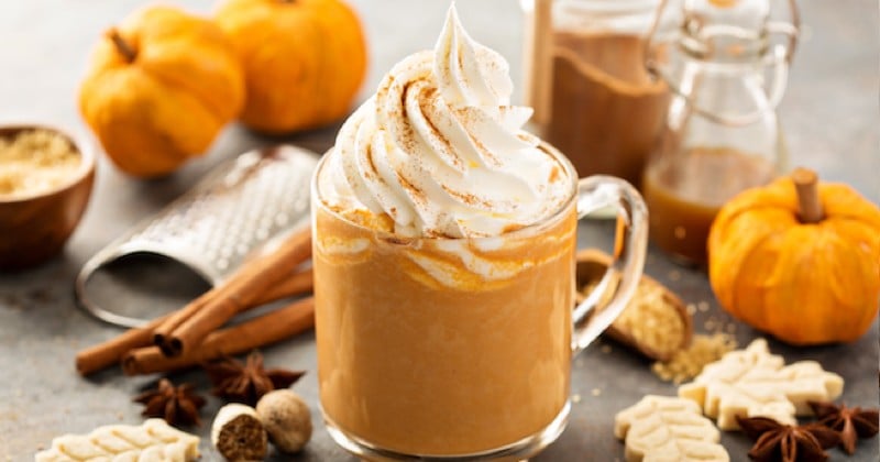 Pumpkin latte au sirop d'érable