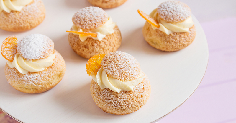 Choux craquelin à la vanille