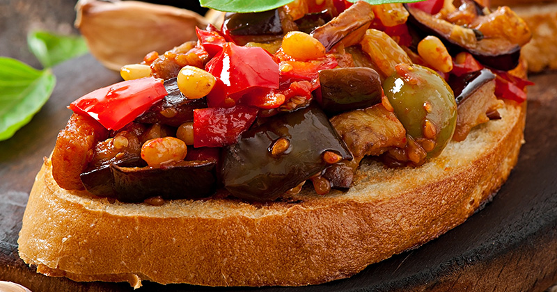 Toasts à la caponata