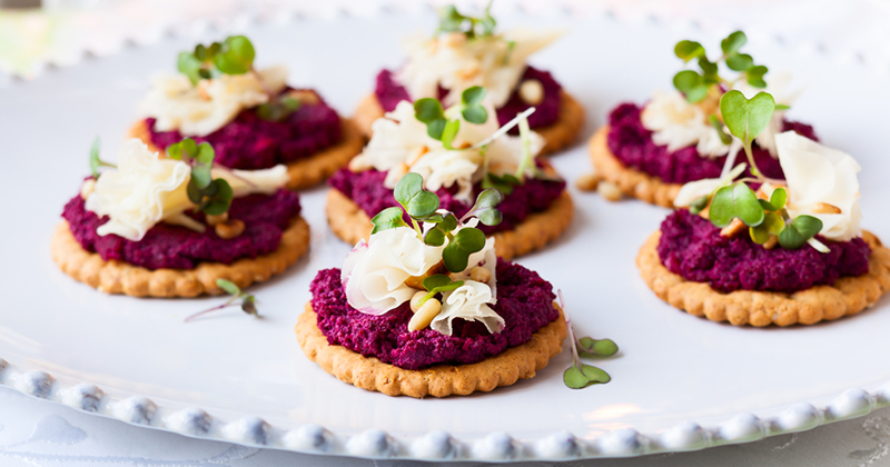 Toasts de betterave au fromage frais 