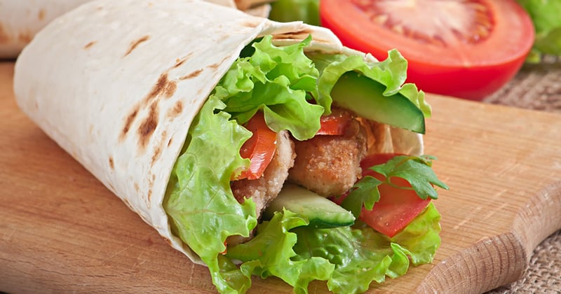 Wraps au poulet croustillant