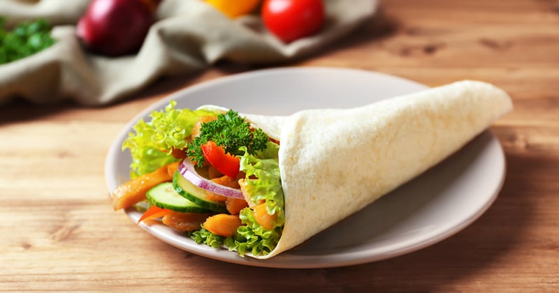 Wraps de légumes à la sauce fraîcheur