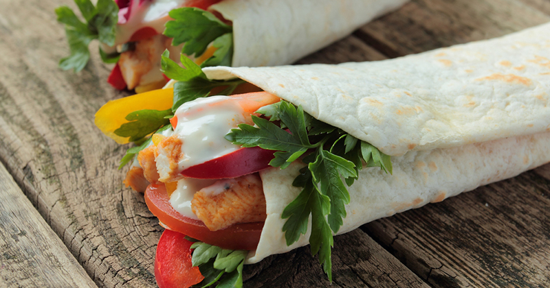 Wrap aux escalopes de porc