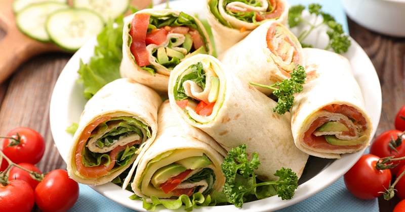 Wrap au saumon et à l'avocat