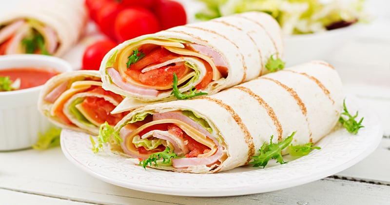 Wraps au rosbif et raifort 