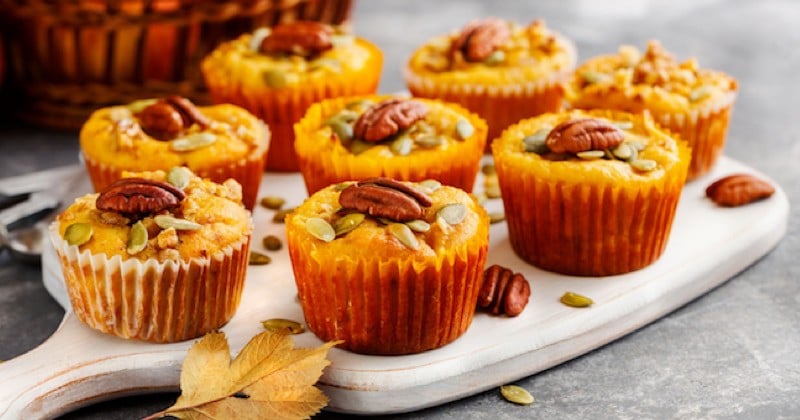 Muffins au potimarron et noix de pécan