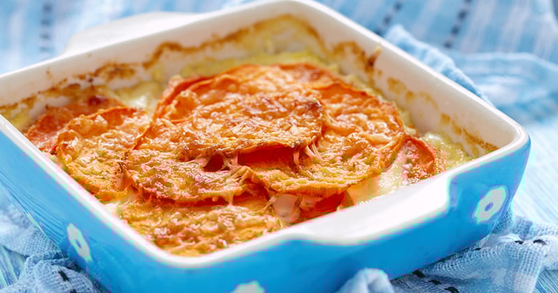 Gratin de patates douces au reblochon