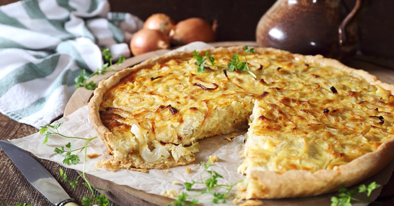 Tarte à l'oignon et au reblochon
