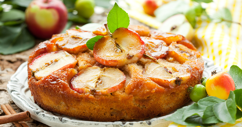 Gâteau renversé aux pommes caramélisées