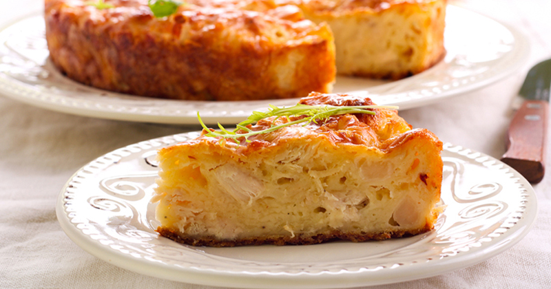 Quiche sans pâte au chou-fleur et au jambon