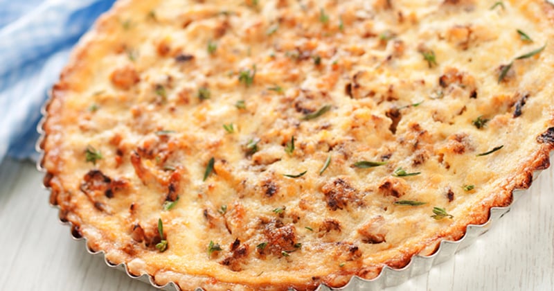 Quiche aux carottes et poulet