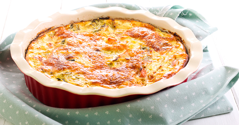 Quiche au chou vert et au bacon