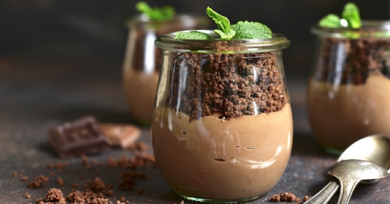 Mousse au chocolat et brownies