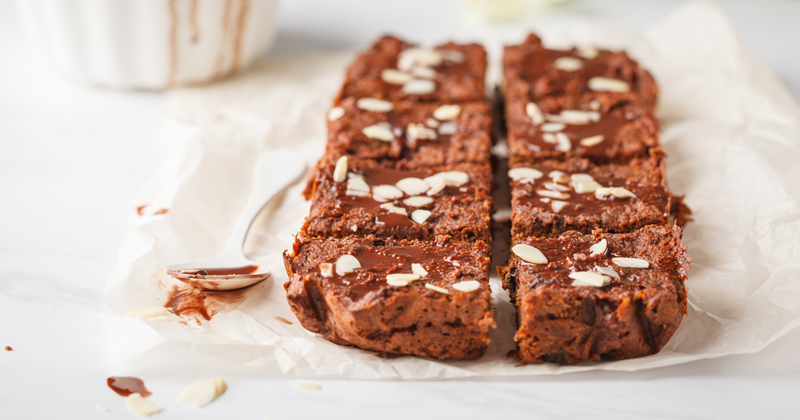 Brownie à la patate douce et aux amandes