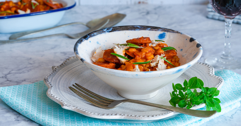 Risotto au chorizo et à la tomate