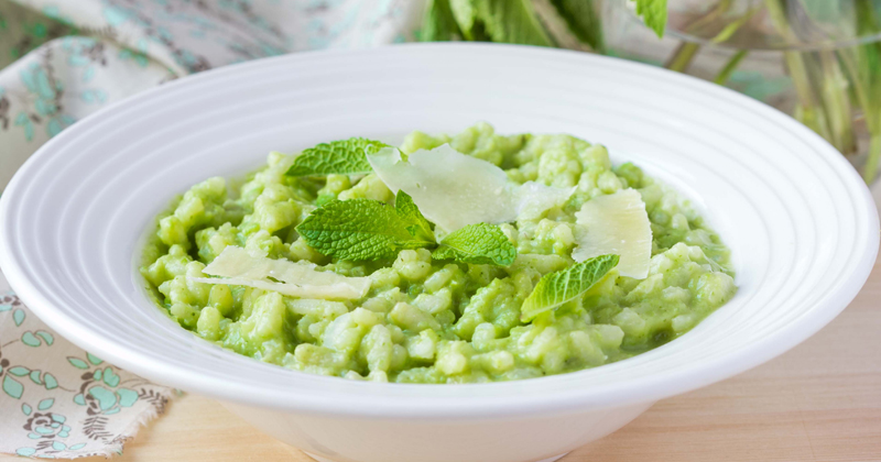 Risotto à la menthe