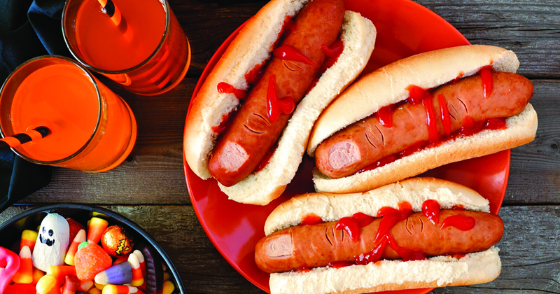 Hot dogs d'Halloween