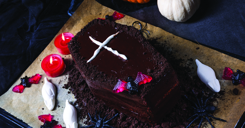 Gâteau cercueil d'Halloween