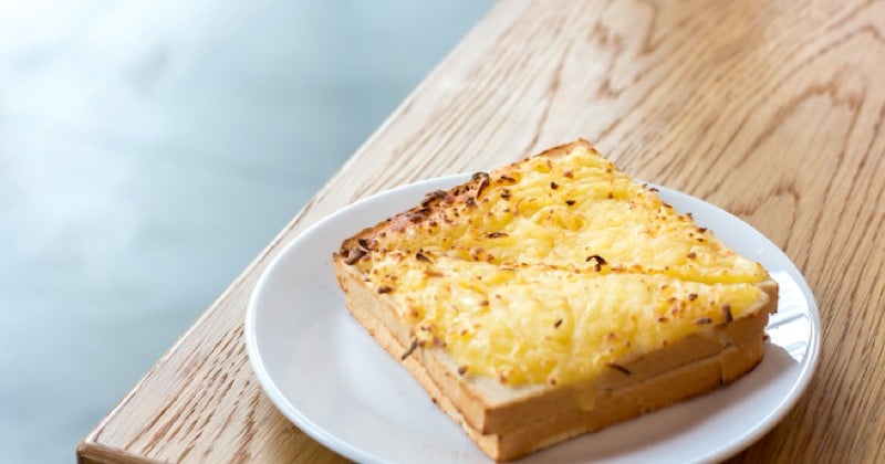 Croque-monsieur miel et chèvre