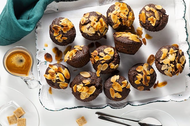 Muffins au chocolat bananes et amandes