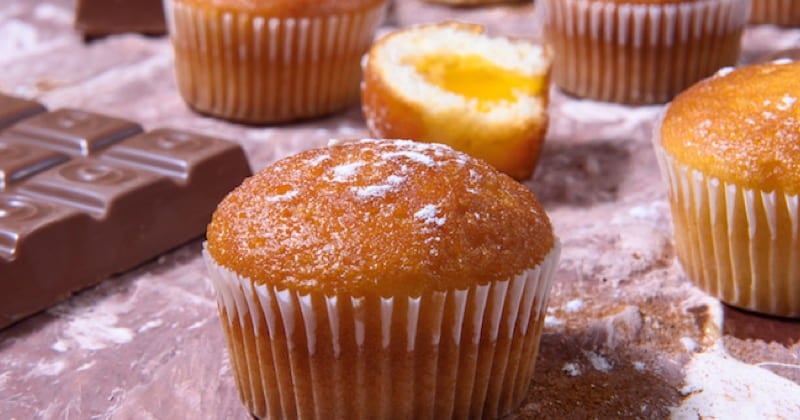 Muffins à la cassonade et coeur chocolat