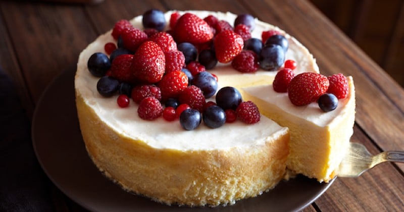 Gâteau au mascarpone et fleur d'oranger