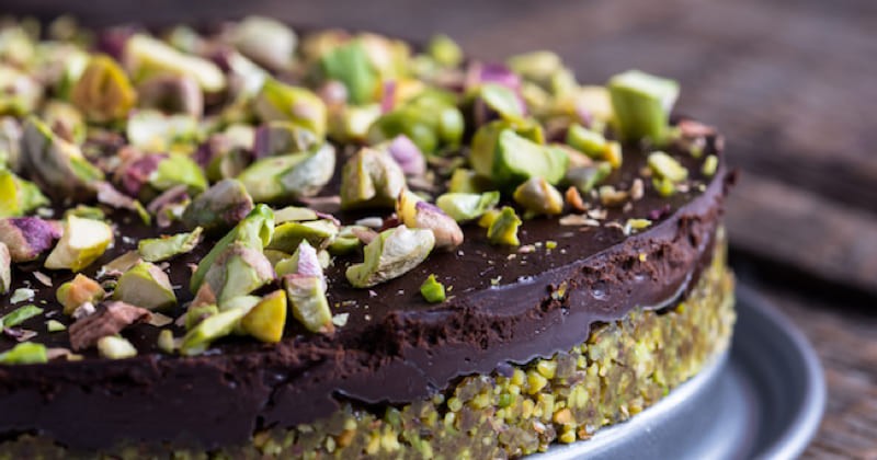 Gâteau au chocolat et à la pistache