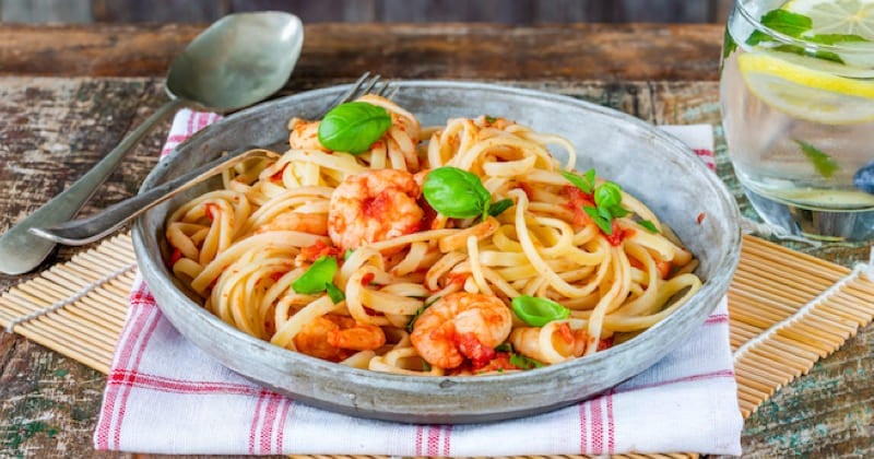 Linguines aux crevettes