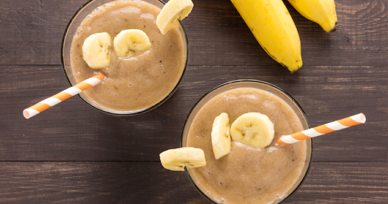 Smoothie bananes et chocolat