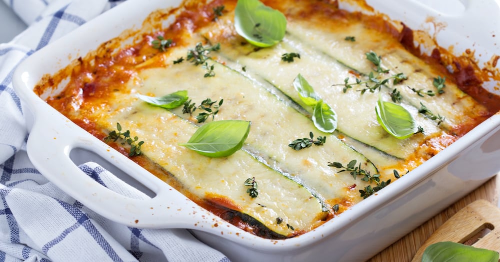 Lasagnes à la courgette et à la mozzarella