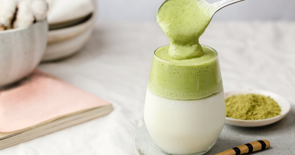 Latte dalgona au matcha