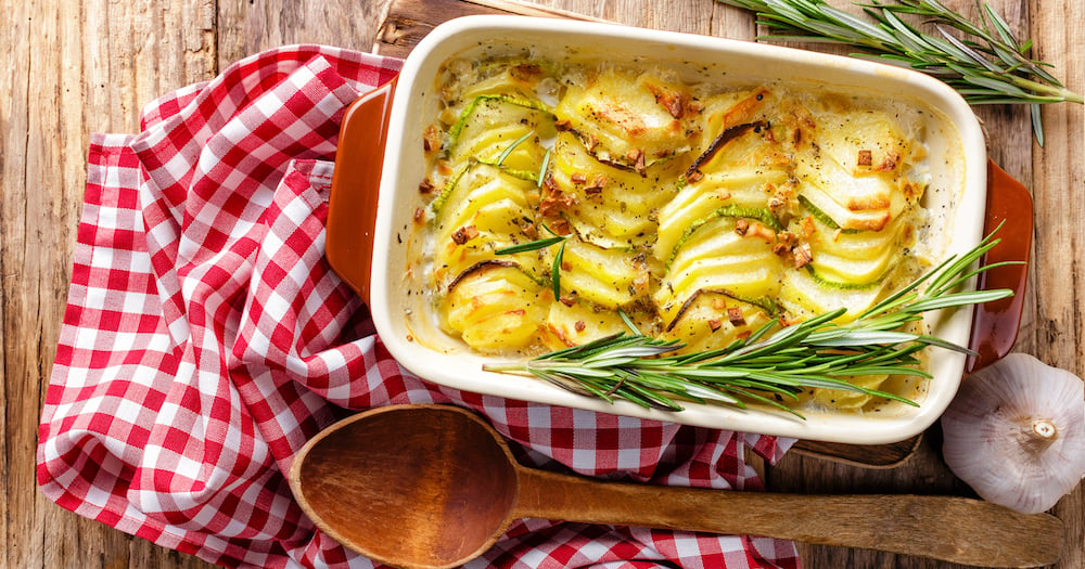 Gratin de pommes de terre et courgettes