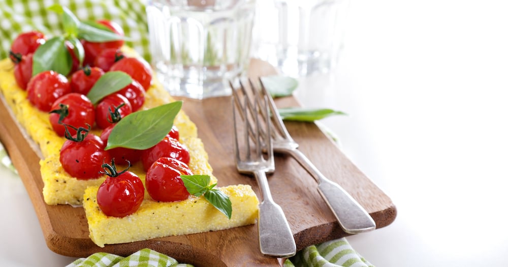 Polenta aux tomates cerises