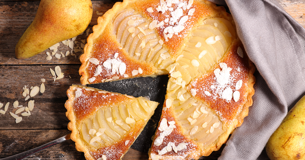 Tarte aux poires et aux amandes